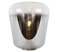 LUCIDE GLORIO - Lampe à poser Ø45cm - Verre fumé, Base cuivre, 1xE27, Design moderne, Intérieur