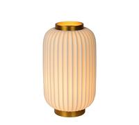 Lampe de table Lucide Gosse porcelaine E14 40W blanc/or