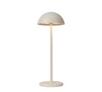 Lucide JOY - Lampe de table Extérieur Rechargeable - Batterie - Ø 12 cm - LED Dim. - 1x1,5W 3000K - IP54 - Blanc