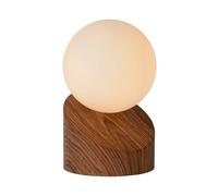 LUCIDE LEN - Lampe de table - Ø 10 cm - 1xG9 - Aspect bois