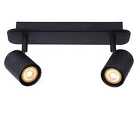 LUCIDE LENNERT - Spot plafond Salle de bains - LED Dim. - GU10-2x5W 3000K - IP44 - Noir