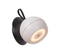 Lucide LUNEX - Applique murale Rechargeable Intérieur/Extérieur - Batterie/Piles - LED Dim. - 1x2W 3000K - IP54 - Magnétique - Blanc