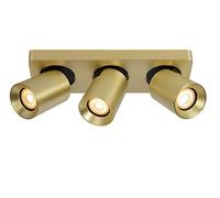 LUCIDE NIGEL - Spot plafond - LED Dim to warm - GU10-3x5W 2200K/3000K - Or Mat/Laiton