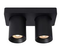 LUCIDE NIGEL - Spot plafond - LED Dim to warm - GU10 (MR16) - 2x5W 2200K/3000K - Noir