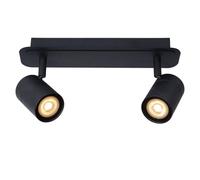 Lucide Plafonnier Lennert 2 spots - Noir