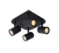Lucide Plafonnier Lennert 4 spots - Noir