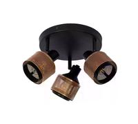 Lucide Plafonnier spot rond triple - Noir