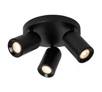 LUCIDE PUNCH - Spot plafond - Ø 21 cm - 3xGU10 (MR16) - Noir