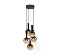 Lucide suspension Marius boules verre - Noir