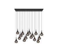 Lucide TEARS - Pendelleuchten - LED Dim. - G4-16x1,5W 3000K - Schwarz