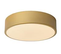LUCIDE UNAR - Plafonnier - Ø 20 cm - LED 3 StepDim - 1x12W 2700K - Or Mat/Laiton