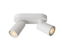 LUCIDE XYRUS - Spot plafond - LED Dim to warm - GU10-2x5W 2200K/3000K - Blanc