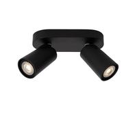 LUCIDE XYRUS - Spot plafond - LED Dim to warm - GU10-2x5W 2200K/3000K - Noir