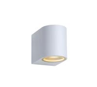 Lucide ZORA-LED - Spot mural Extérieur - LED Dim. - GU10-1x5W 3000K - IP44 - Blanc