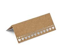Luck and Luck 10 MARQUE-PLACES COEURS KRAFT 9.5X4CM