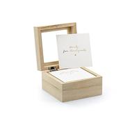 Luck and Luck Livre d'or Boîte en bois Alternative Mariage avec 110 cartes