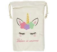 LUCK COLLECTION Sacs de Cadeau Motif de Licorne Décoration de Fête Anniversaire pou Filles ou Enfatnts, Lot DE 10 Sacs à Cordon 5 x 8"