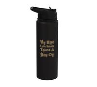 Luck Txt Funny People Fun Ma malchance ne prend jamais un jour de congé Stainless Steel Insulated Water Bottle