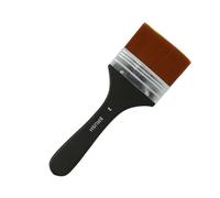 LUCKDANO 1 Pinceau Plat Professionnel - Pinceau Multifonction en Nylon pour Gesso, Peinture Acrylique, Vernis et Peinture Murale avec Manche en Bois confortable. (NO.2)
