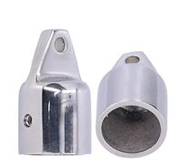 LUCKDANO Bimini Top Cap 2 Pièces Accessoires d'extrémité d'oeil Supérieur Bimini en Acier Inoxydable 316 Adaptés aux Tubes Ronds en Pouces OD Compatibles avec Les Types de Bateaux