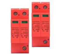 LUCKDANO Protecteur Photovolcanique 120 V Dispositifs de Protection 2P SPD Parafoudre Photovoltaïque CC Courant de Décharge Maximal 40 KA Installation sur Rail FXD1-PV40 Matériau Ignifuge (DC 750V)