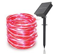 LUCKDANO Tube Solaire LED - Cordon Lumineux Extérieur étanche de 5 M avec 50 Lumières Lumineuses, Charge Solaire - Parfait pour le Jardin, le Patio et la Décoration Intérieure