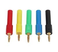 LUCKDANO vers Fiche Banane Adaptateur de Fiche Banane Mâle vers Femelle 5 Pièces PA et Laiton pour Applications électroniques et Automobiles