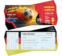 Luckeey Lot de 12 cartes d'invitation pour anniversaire d'enfant - Motif football - Cartes d'invitation cool pour anniversaire d'enfant garçon et fille - Idéal pour les événements sportifs et les