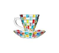LUCKGONI Verre à boisson multicolore peint à la main avec design tissé unique conçu pour les célébrations et les incidents spéciaux