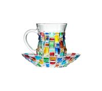 LUCKGONI Verre à boisson multicolore peint à la main avec design tissé unique conçu pour les célébrations et les incidents spéciaux