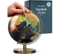 Luckies of London Globe à gratter | Carte décorative pour adultes à marquer les voyages | Décoration de bureau | Petite taille