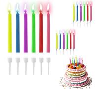 LUCKNIGHT 18 Pièces Bougies D’anniversaire à Colorée, Bougies Anniversaire Enfant, Bougie Anniversaire Multicolore, Idéal pour les Fêtes D’anniversaire, les Célébrations