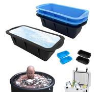 LUCKNIGHT 4 PCS Extra Épais Moule à Glaçons pour Ice Bath, Moule à Gros Glaçons en Silicone, Moule Bloc Glace Extra Large, Réutilisable Grand Moule à Glaçons en Silicone, pour les Bains D'eau Froide