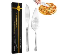 Luckxing Ensemble de Coupe-gâteau en Acier Inoxydable, Ensemble de découpe de gâteau de Mariage,Serveuse à trancheuse à gâteau de Luxe | Ensemble de Coupe de Durable pour Fruits, Fromage, Pain