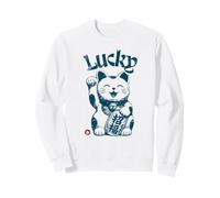 Lucky Maneki Neko Agitant Le Chat Porte-Bonheur Japonais Sweatshirt