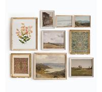 Lucky Numen Lot de 9 impressions murales de campagne française - Art mural paysage français - Décoration murale vintage pour salle de bain - Art vintage de ferme (28 x 35,6 cm, sans cadre)