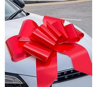 LUCKYLIFE Nœud géant Rouge pour Voiture, 76,2 cm, Grand nœud Cadeau pour Voiture, Anniversaire, Noël, Convient pour de Nombreuses Occasions, imperméable, décorations d'intérieur/extérieur