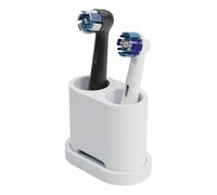 LUDHEP Support pour 2 brossettes et brosses à Dents, Organisateur de Salle de Bain, Duo Porte-brosse à Dents Amovible, Support pour Brosse à Dents, avec Brosses à Dents Manuelles et Électriques