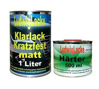 Ludwig Lacke MS Kit de vernis transparent mat pour peinture de voiture et peinture à effet 1,5 l