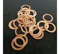 Lueao Cqinju-Rondelles Gaine Plate cuivre m8 Joint de Joint de Joint diamètre intérieur 8mm Bague d'étanchéité à la Feuille Mince T3 Rouge cuivre rondelle, De Haute qualité et Durable