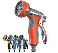 LUFENG Pistolet d’arrosage Métal Pistolet Arrosoir avec 9 Modes Réglable pistolet arrosage à Haute Pression Multifonctionnel pour Arrosage Pelouse, Lavage de Voiture et Douches des Animaux