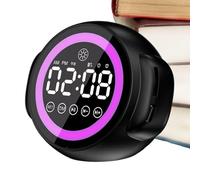 lugreat Haut-parleur horloge - Lumière sans fil - Réveil intelligent avec lecture de carte TF, écran numérique HD et assistant vocal - Pour table de chevet, nuit, utilisation intérieure, maison