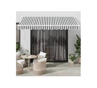 vidaXL Store automatique 350x250 cm anthracite et blanc