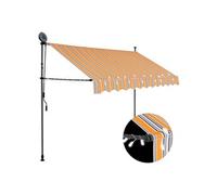 vidaXL Store rétractable manuel avec LED 250 cm jaune et bleu