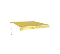 Luifel handmatig uittrekbaar 400 cm geel/wit275574
