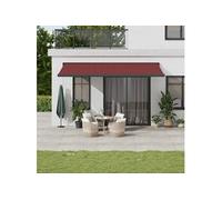 vidaXL Auvent manuel rouge vin 500x300 cm