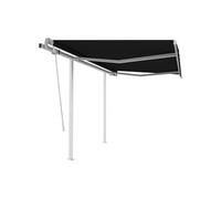 vidaXL Store manuel rétractable avec poteaux 3,5x2,5 m Anthracite