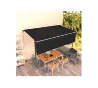 vidaXL Store manuel rétractable avec enrouleur 5x3 m Anthracite