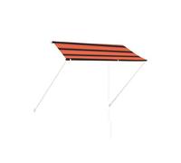 Luifel uittrekbaar 250x150 cm oranje en bruin145896