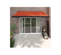 Luifel uittrekbaar 3,5x2,5 m stof en aluminium oranje en bruin3154567